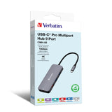 Verbatim USB-C Pro 9合1 USB 3.2 Gen 2 Type-C Lan擴展器 - 32152 [香港行貨]