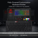 Redragon K621 Horus TKL 87 KEYS Low Profile Ultra-Thin Wireless RGB Mechanical Gaming Keyboard - Red Switches [Licensed in Hong Kong] 