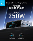 Anker Prime Charger (250W, 6 Ports, GaNPrime) 140W PD 6輸出智能桌上充電器 [香港行貨]