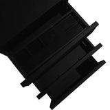 Zenox 移動式三層櫃（黑色）