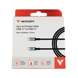 VERBATIM SYNC & CHARGE USB C TO USB C 60W 120 CM (31845)【原裝行貨】